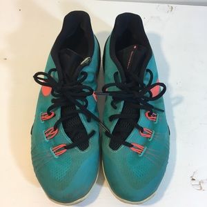 Nike Athletic Mens 10 Shoes Green Orange